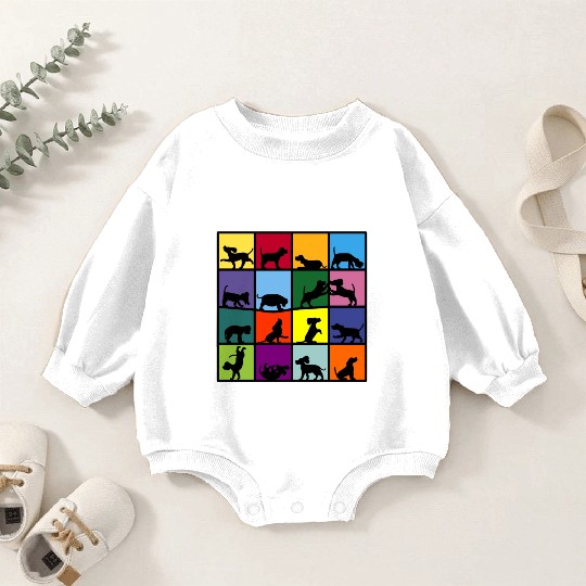dog cube beagle Baby Romper Sweatshirts