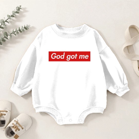 God got me Baby Romper Sweatshirts