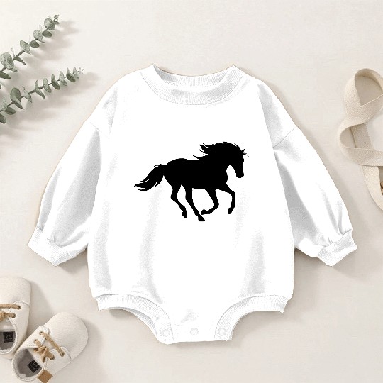 Horses, horse, riding, pony, cowboy, trot, Gallop Baby Romper Sweatshirts