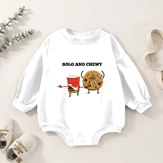 Funny star wars han solo and chewbacca Baby Romper Sweatshirts