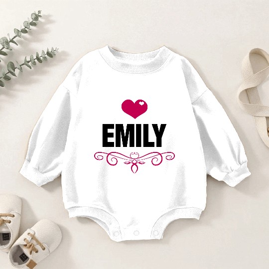 Emily - Baby, Cute, Love, Birthday, Gifts,Family Baby Romper Sweatshirts