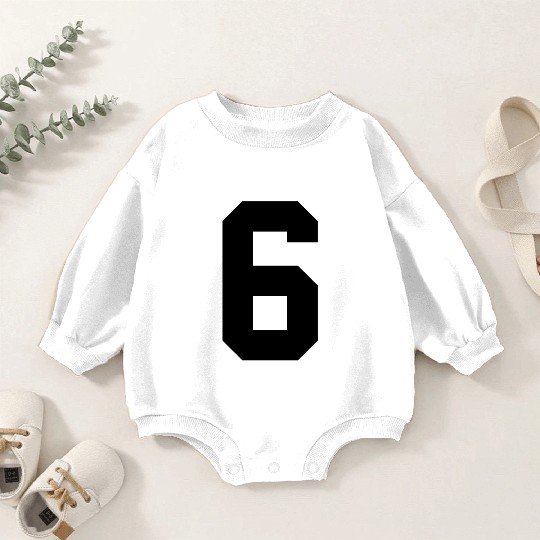 numbe 6 solid Baby Romper Sweatshirts