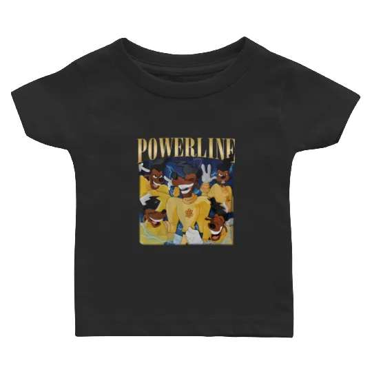 Vintage Disney Powerline Baby T Shirts, Powerline Stand Out Tour Baby T Shirts, Powerline Goofy Movie