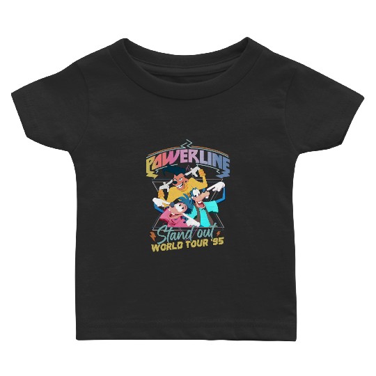 Retro Disney A Goofy Movie Powerline World Tour 95' Baby T Shirts, A Goofy Movie Baby T Shirts, Vintage Disney Powerline