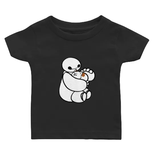 Lovely Baymax With Cat Baby T Shirts, Baymax With Cat Disney Baby T Shirts, Baymax Baby T Shirts, Big Hero 6 Baby T Shirts, Disney Gift