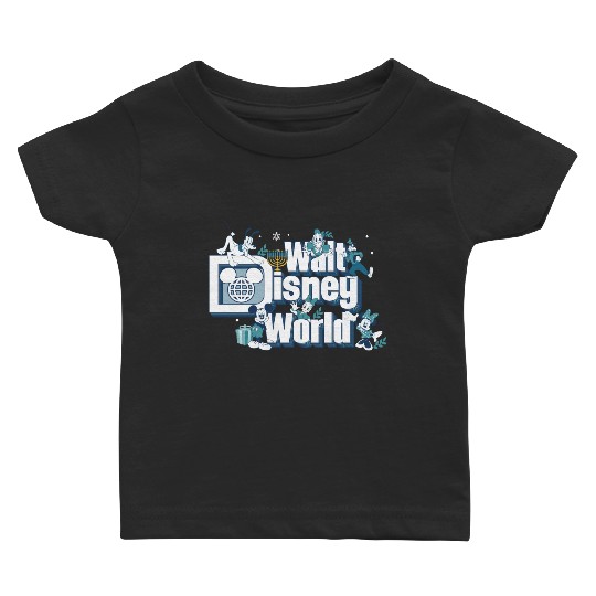 Mickey Friends Happy Hanukkah Baby T Shirts, Disney Dreidel Menorah Baby T Shirts