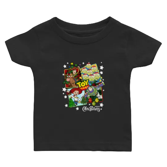 Retro Toy Story Christmas Baby T Shirts, Disney Toy Story Character Baby T Shirts