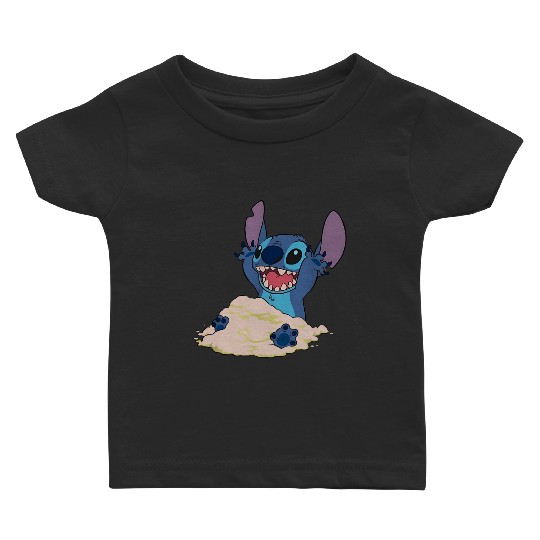Discover Stich Playing in Sand Disney Baby T Shirts
