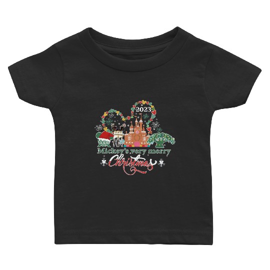 Discover Mickey's very merry Christmas party 2023 Baby T Shirts, Walt Disney world Christmas Baby T Shirts