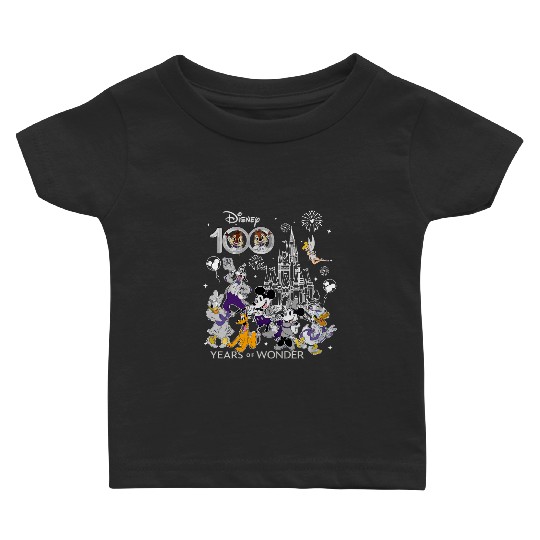 Disney 100 Years of Wonder Baby T Shirts, Disneyland 100th Anniversary Baby T Shirts