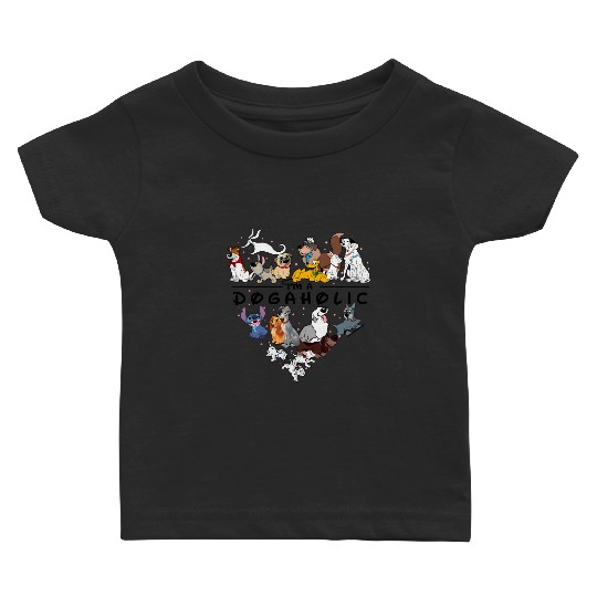 Disney Dogaholic Baby T Shirts, Disney 101 Dalmatians Dogs, Tramp Baby T Shirts Lady Dog Mom Who Loves Disney Pluto Dog