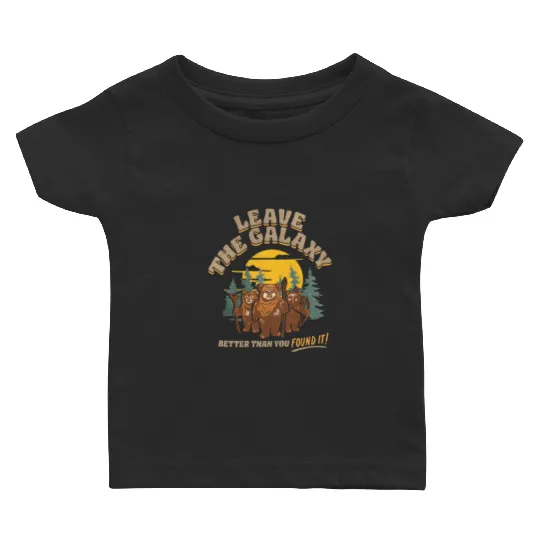 Vintage Disney Star Wars Ewok Baby T Shirts, Leave The Galaxy Better