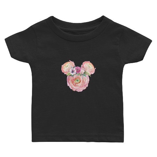 Discover Flower Mickey Ear Baby T Shirts, Disney floral Baby T Shirts, Rose Baby T Shirts, Garden lover Baby T Shirts