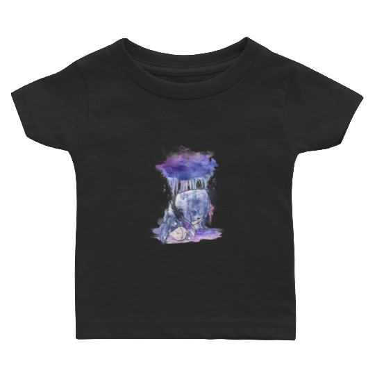 Disney Winnie The Pooh Cute Eeyore Watercolor Rain Cloud Baby T Shirts