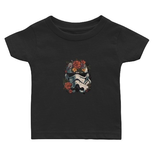 Stormtrooper Floral Flower Retro Baby T Shirts Disneyland Summer Trip 2023 Baby T Shirts