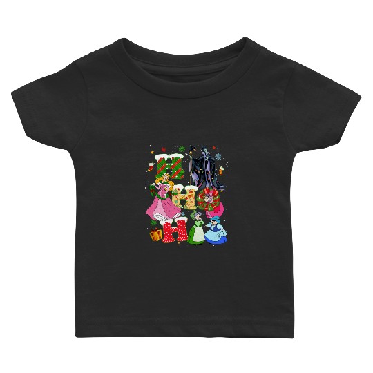 Disney Sleeping Beauty Christmas Vintage Baby T Shirts, Princess Aurora HoHoHo Christmas Baby T Shirts