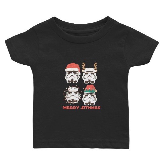 Retro Star Wars Merry Sithmas Baby T Shirts, Stormtrooper Christmas Baby T Shirts, Vintage Star Wars Christmas Baby T Shirts, Disney Star Wars Baby T Shirts