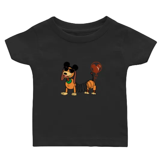Toy Story Slinky Dog Baby T Shirts, Disney Toy Story Baby T Shirts, Mickey Ears Slinky Dog