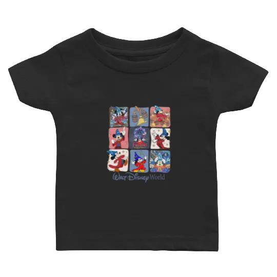 Disney Fantasia Sorcerer Mickey Baby T Shirts, Disney Trip Family Baby T Shirts, Mickey Magical Baby T Shirts