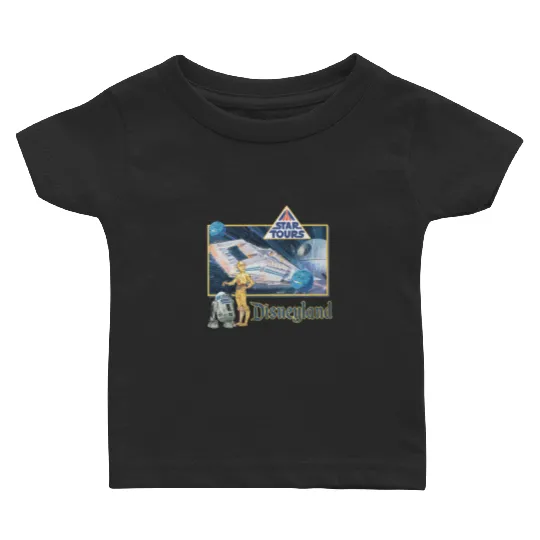 Retro Disneyland Star Tours Throwback Baby T Shirts, Star Wars World Tour Baby T Shirts, Disneyworld Star Wars Baby T Shirts