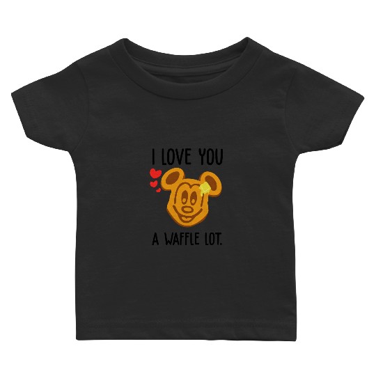 I Love You a Waffle Lot Mickey Waffle Disney Baby T Shirts, Disney Food Baby T Shirts
