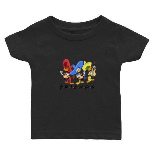 Disney Three Caballeros Mexico Baby T Shirts, Donald Duck Jose Carioca Panchito Friends Baby T Shirts