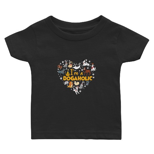 Disney Dogaholic Baby T Shirts,  Disney 101 Dalmatians Dogs, Tramp Baby T Shirts Lady Dog Mom Who Loves Disney Pluto Dog