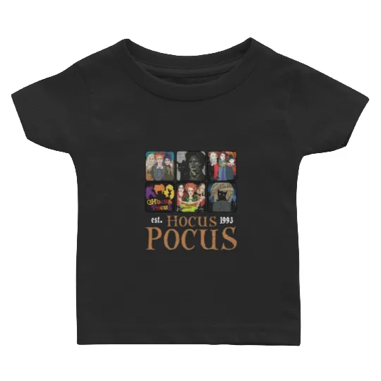 Disney Hocus Pocus Est 1993 Baby T Shirts, Vintage Sanderson Sisters Baby T Shirts, Halloween Witches Baby T Shirts, Halloween Party Baby T Shirts, Spooky Vibes