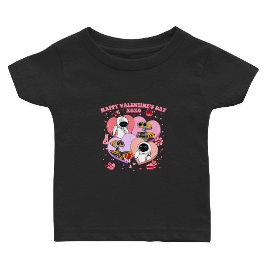 Discover Wall E And Eve Couple Baby T Shirts Wall E Valentine Baby T Shirts Disney Xoxo Valentines Baby T Shirts