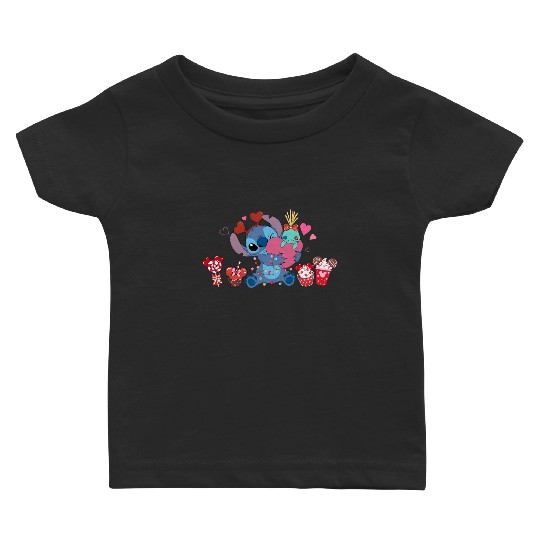 Disney Stitch Valentine Baby T Shirts, Womens Valentines Day