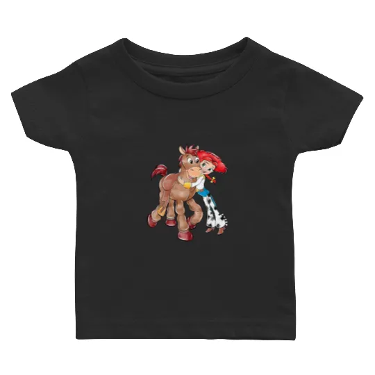 BM Retro Disney Toy Story  Baby T Shirts, Toy Story Jessie and Bullseye Baby T Shirts
