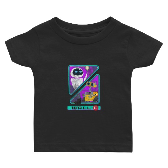 Retro Disney Pixar Wall-E Triangles And Eve Graphic Baby T Shirts