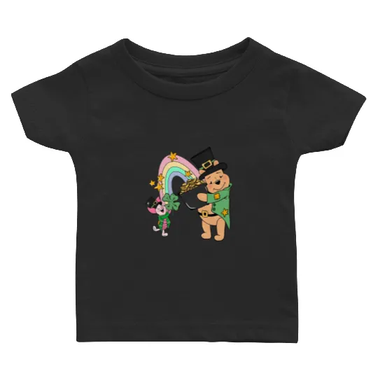 Pooh Bear St Patricks Day Baby T Shirts, Disney St Patricks Day Baby T Shirts, Magic St Patricks Day