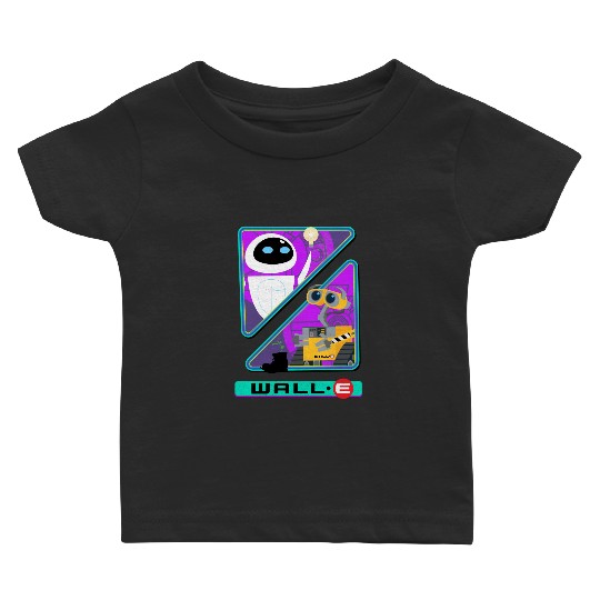 Retro Disney Pixar Wall-E Triangles And Eve Graphic Baby T Shirts