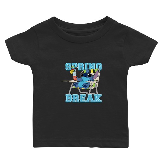 Funny Disney Stitch Beach Chair Chill Spring Break Baby T Shirts