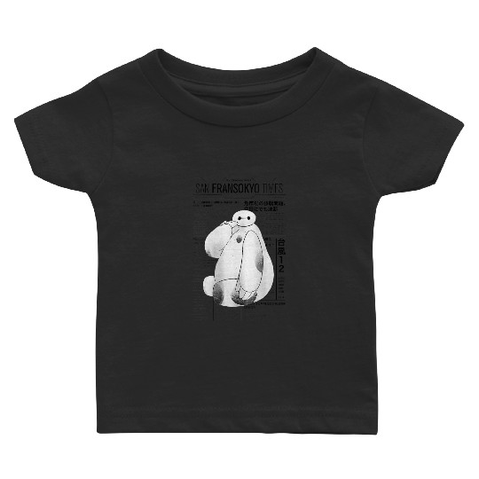  Womens disneys Big Hero 6 San Fransokyo Times Baymax Vintage News Gifts Baby T-shirts