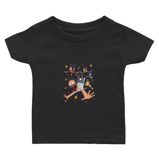 Bobs Burgers Comic Art Family Falling Baby T-shirts