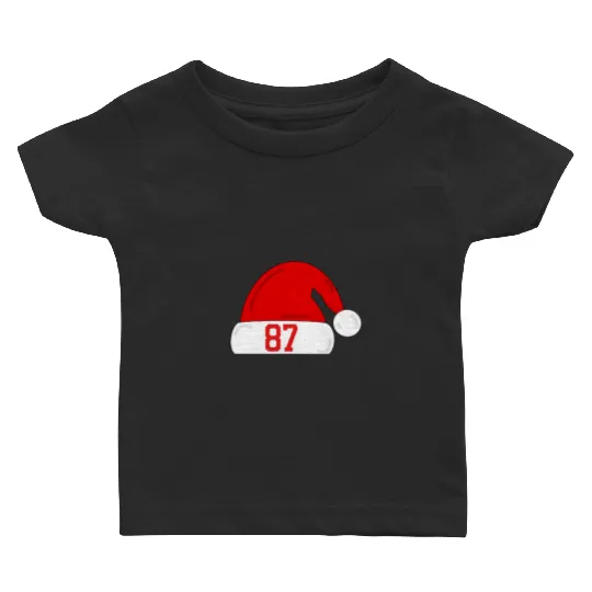 taylorr Swift Travis Kelce Christmas Game Santa Hat Baby T-shirts