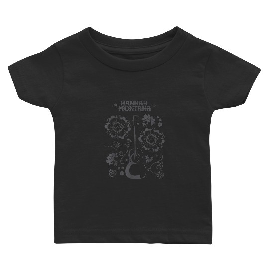Disneyy Channel Hannah Montana Floral Guitar Baby T-shirts