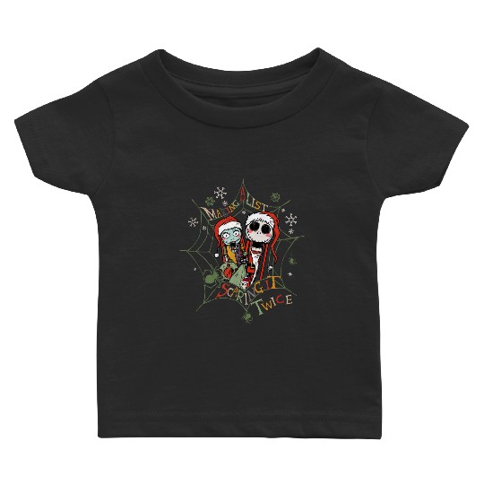 disneys Nightmare Before Christmas Jack Sally Making A List Baby T-shirts