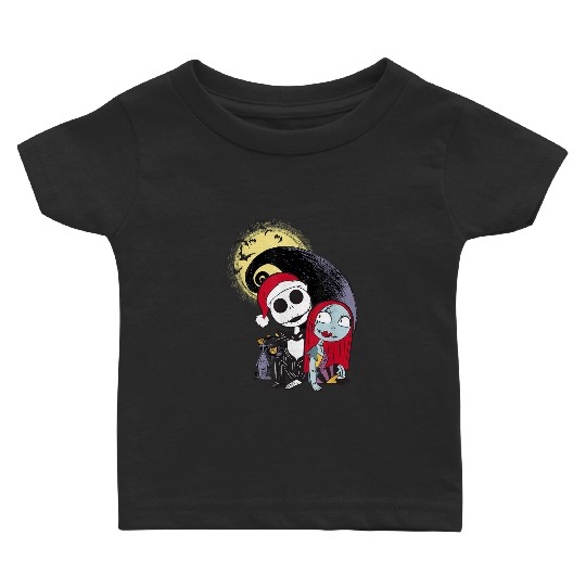 disneys The Nightmare Before Christmas Jack Sally Santa Hat Baby T-shirts