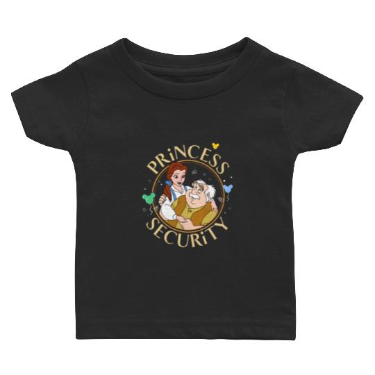 Maurice And Belle Princess Security Baby T Shirts, Beauty And The Beast, Disney Dad Baby T Shirts