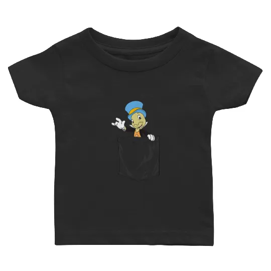 disneys Pinocchio Jiminy Cricket Faux Pocket Baby T-shirts