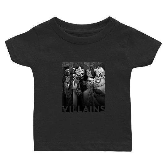 disneys Villains Ursula Cruella Captain Hook Dr Facilier Baby T-shirts