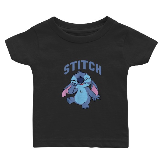 Disney Lilo & Stitch Cute Laughing Stitch Portra Baby T-shirts