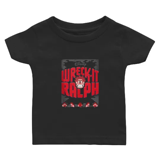 disneys Wreck it Ralph Wrecked Brick Wall Video Game Sprites Baby T-shirts