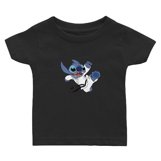 Disney Lilo & Stitch Karate Kick Black Belt Cute Baby T-shirts