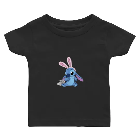 Disney Stitch With Easter Bunny0 Baby T-shirts