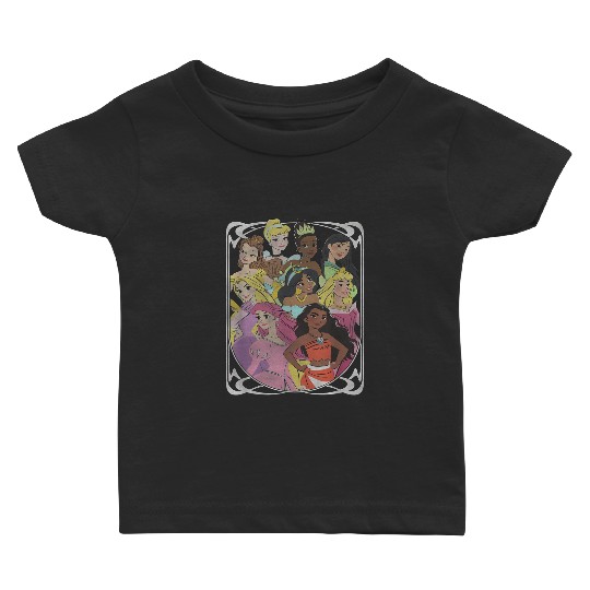 Disney Princess Royal Framed Group Portrait Vint Baby T-shirts