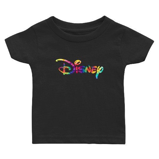 disneys Rainbow Tie dye Chest Logo Baby T-shirts